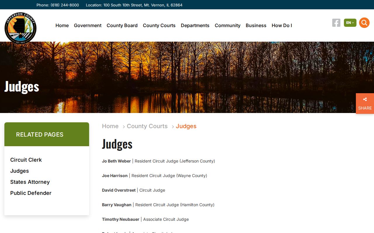 Jefferson County judges for criminal court case assignments