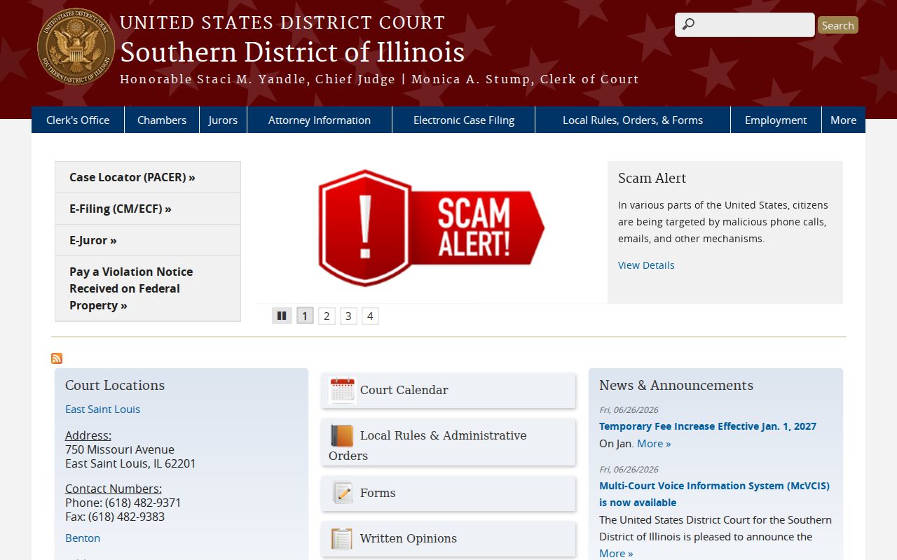 Southern District of Illinois federal criminal court serving Jefferson County