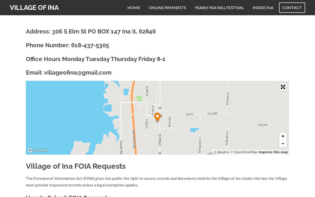 Ina Jefferson County criminal history contact and FOIA route