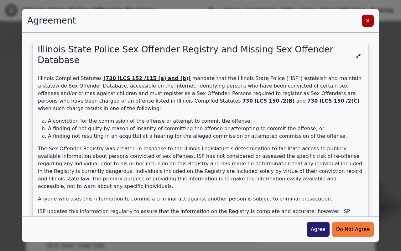 Illinois Sex Offender Registry search for Jefferson County